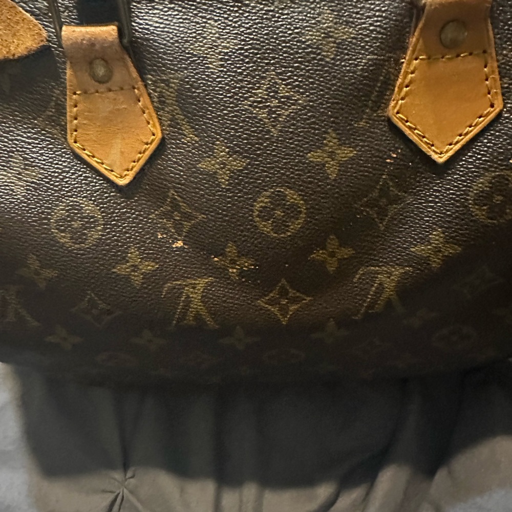 Louis Vuitton Speedy 35 Brown Monogram Bag with Colorful Scarf - Picture 16 of 16